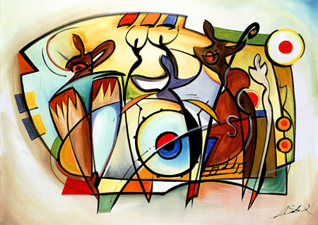 rumba painting - Alfred Gockel rumba art painting